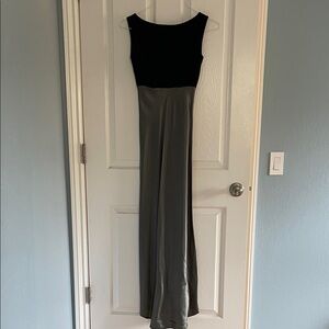 Sophisticated Black and Gray Maxi Dress